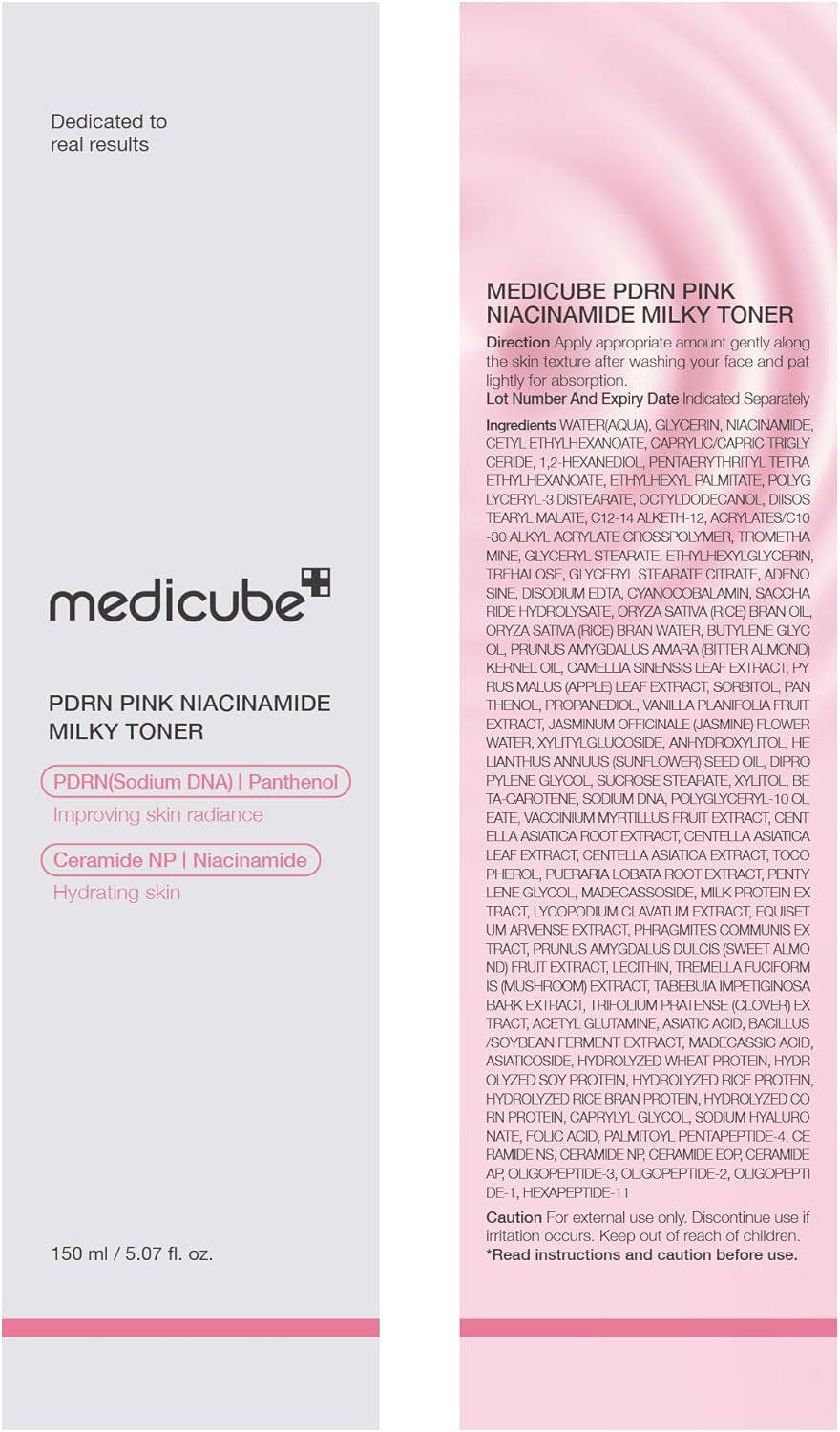 PDRN Toner Salmon DNA Milky Toner | Hydrating Milky Toner for Dry, Dehydrated Skin - Ceramide & Peptides for Moisture Barrier Care, Korean Skincare, 5.07 Fl. Oz