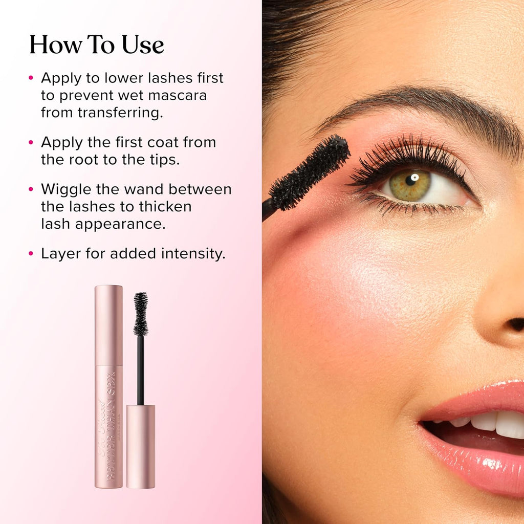 Too Faced Better than Sex Volumizing Mascara | Dramatic Volume + Length | Cruelty Free