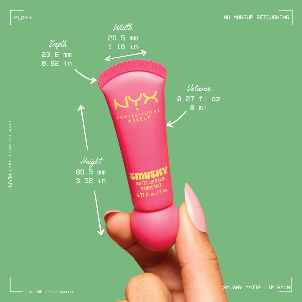 Smushy Matte Lip Balm, Swipe Sesh, Light Dusty Rose, 0.27 Fl Oz