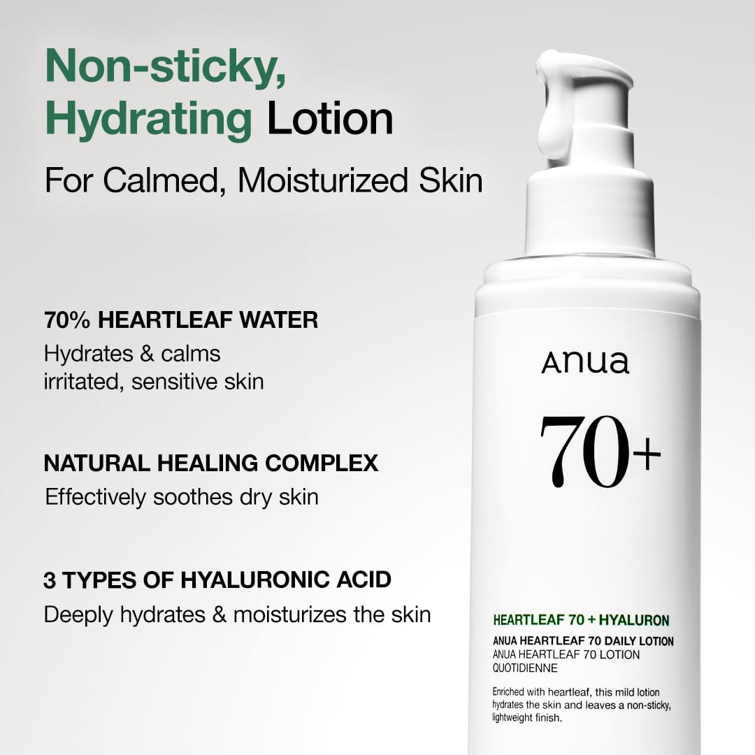 Heartleaf Daily Lotion, 6.76 Fl.Oz | Lightweight Face Moisturizer with Hyaluronic Acid, Gentle & Calming Face Cream for Soothing, Hydration, & Moisture Barrier
