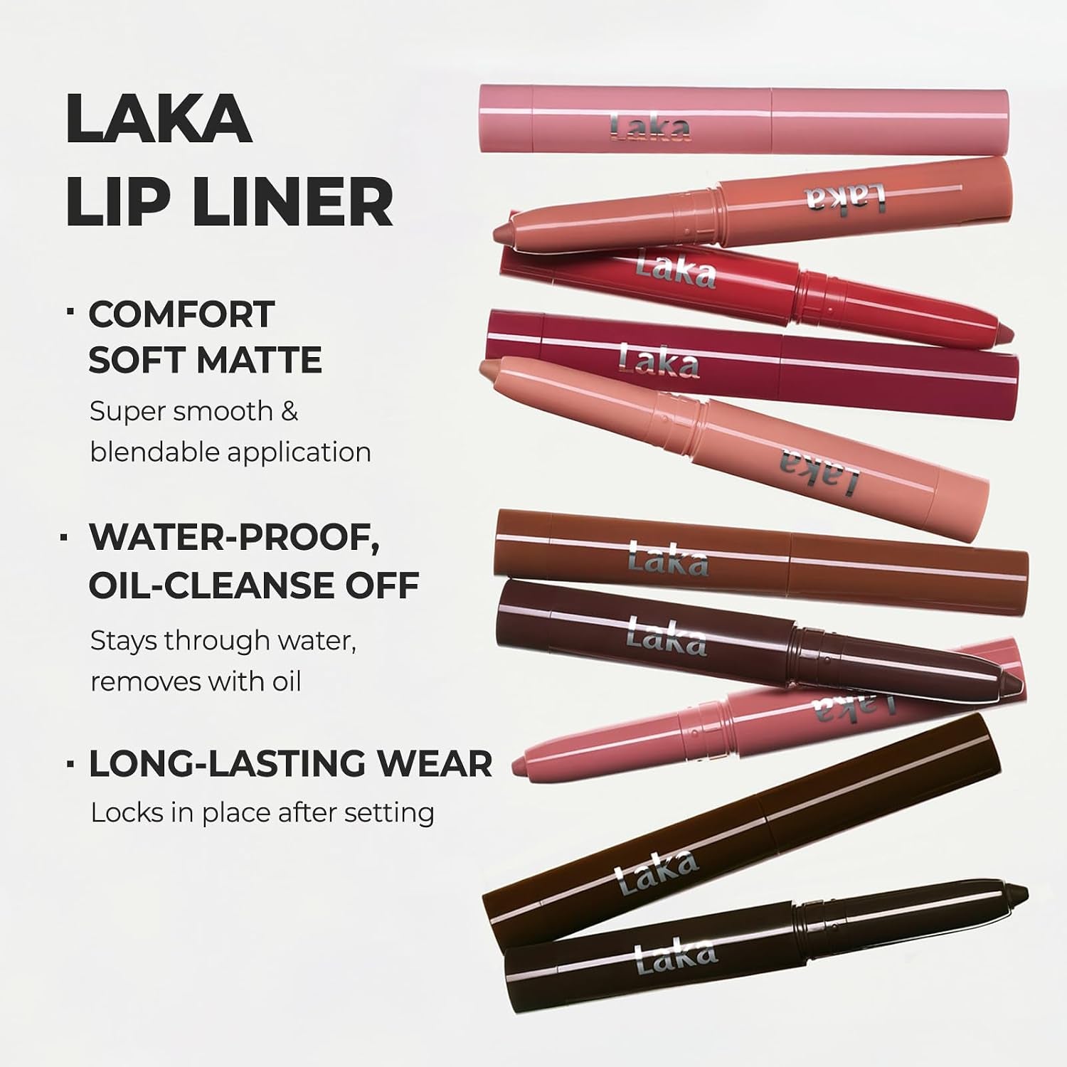 Lip Liner - Smooth & Blendable Soft Matte Lip Contour Pencil for Shaping & Overlining Lips | Waterproof Formula, Oil-Cleanse Off, Long-Lasting Wear | #03 Hazelnut Latte (Warm Soft Brown)
