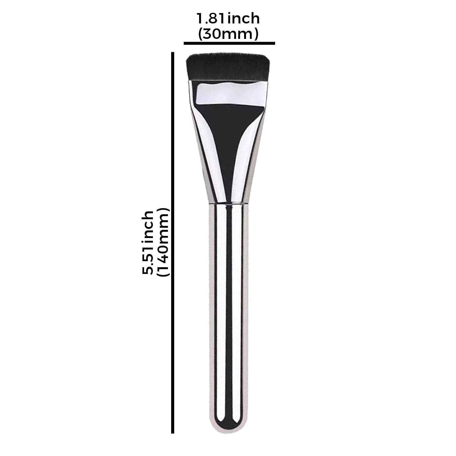 2Pcs Ultra Thin Blade Foundation Make-Up Makeup Brushes Thick Square Flawless Foundation Make-Up Makeup Brushes, Advanced Korean Mixed Face Cream Makeup Brushes (Metal, Purple, White)