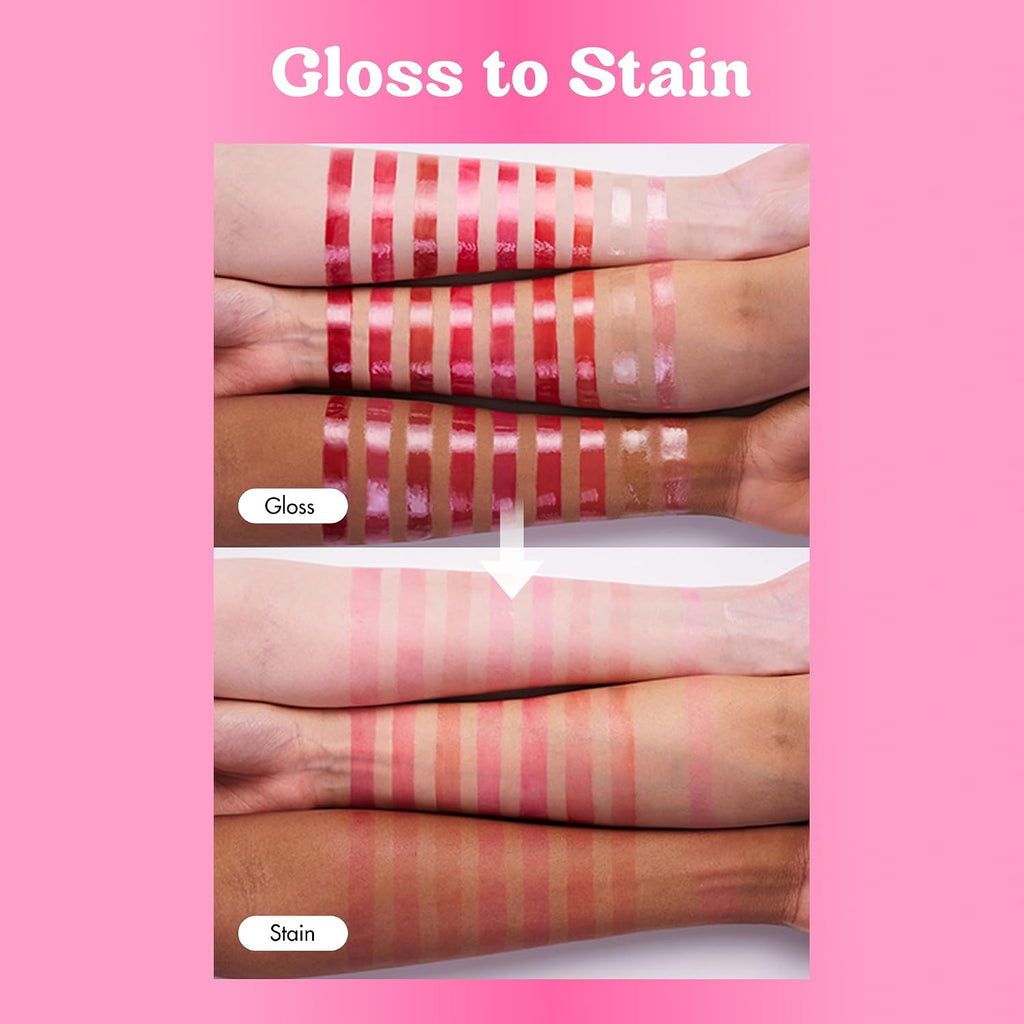 Fruity Glass Tint 07 Shy Guava | Korean Long Lasting & Waterproof Lip Stain| Glossy Lip Gloss with Lovely Soft Pink Shade | Buildable, Blendable, Moisturizing, Non-Sticky | 0.11 Oz