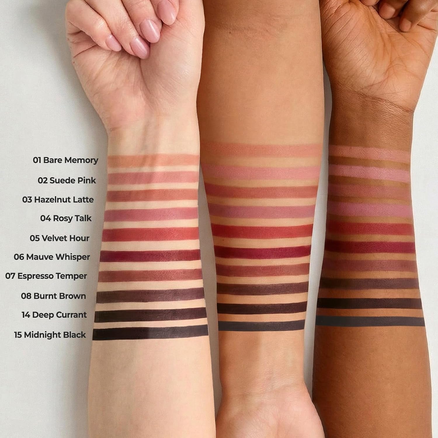 Lip Liner - Smooth & Blendable Soft Matte Lip Contour Pencil for Shaping & Overlining Lips | Waterproof Formula, Oil-Cleanse Off, Long-Lasting Wear | #03 Hazelnut Latte (Warm Soft Brown)