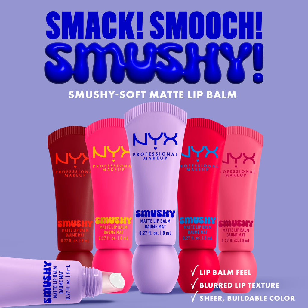 Smushy Matte Lip Balm, Swipe Sesh, Light Dusty Rose, 0.27 Fl Oz