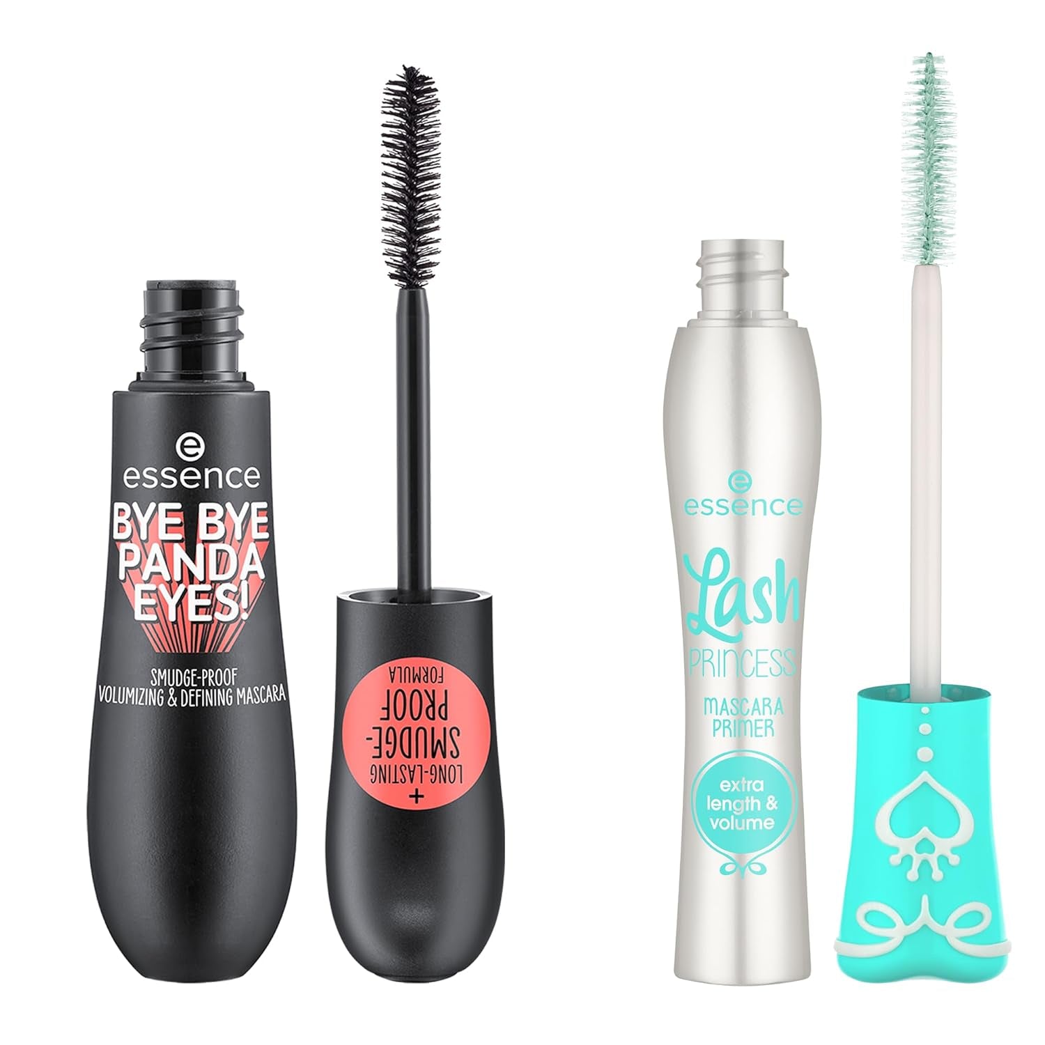 Essence Bye Bye Panda Eyes Tubing Mascara & Lash Princess Mascara Primer Bundle