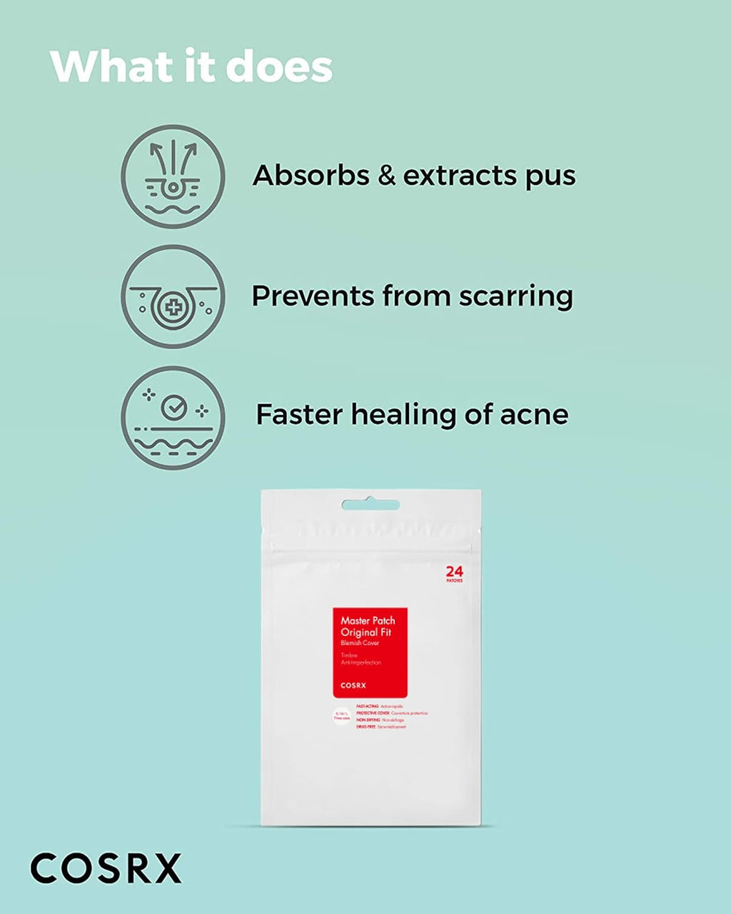 Acne Pimple Patches Absorbing Hydrocolloid Spot, 3 Size (96 Count) | Pimple Stickers for Blemishes and Zits Cover, Absorbs Zits & Blemish, Spot Stickers for Face and Body, Korean Skin Care