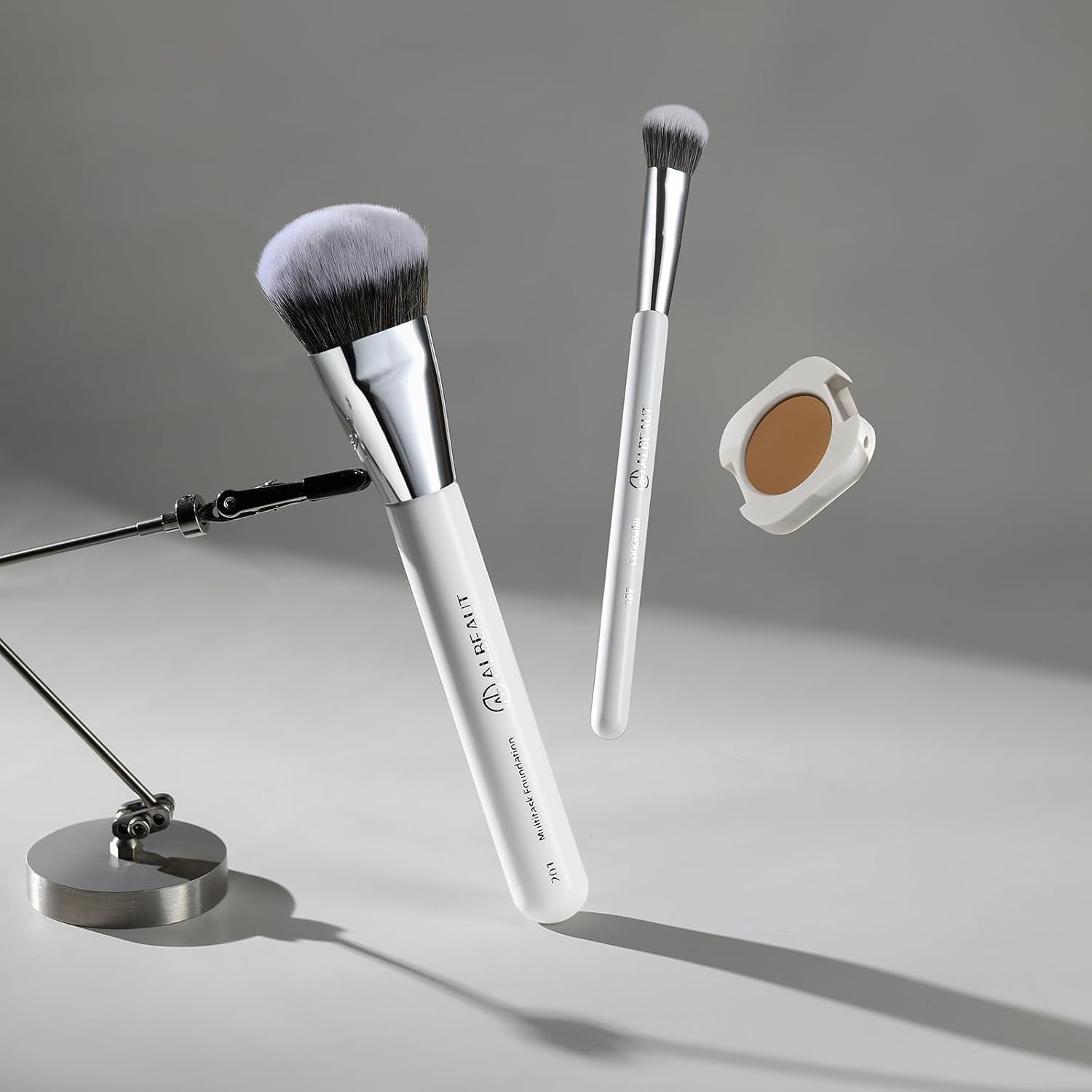 Foundation Concealer Makeup Brushes for Liquid Cream Stick,Soft Big Angled Face Brushes Bronzer Contour Nose Eyeshadow Blending Set (189201)
