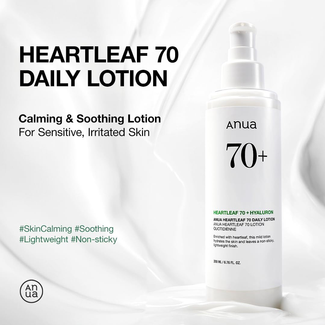 Heartleaf Daily Lotion, 6.76 Fl.Oz | Lightweight Face Moisturizer with Hyaluronic Acid, Gentle & Calming Face Cream for Soothing, Hydration, & Moisture Barrier