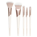 Luxe Natural Elegance Face Makeup & Foundation Brush Set | Full-Face Look with a Makeup Brush Set, Powder Brush and Blending Brush with Recycled Materials
