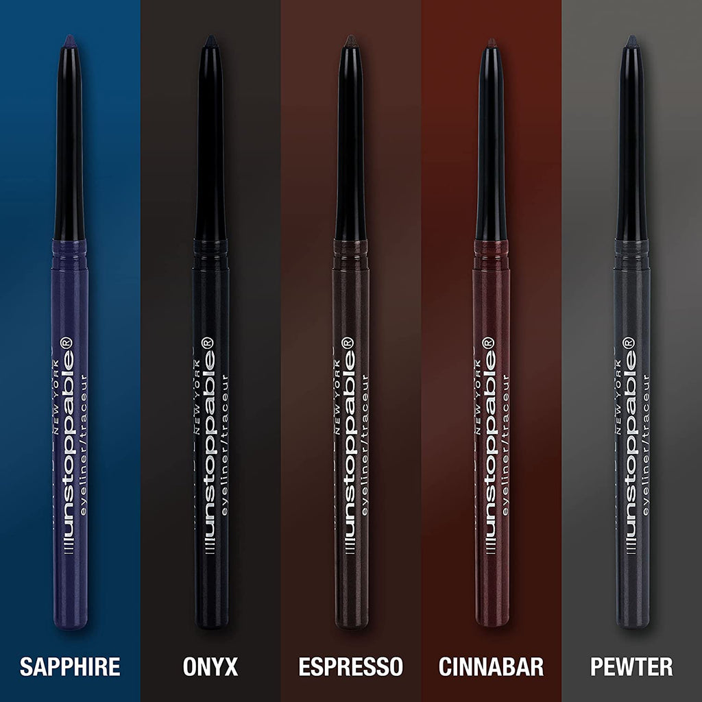 Maybelline Unstoppable Waterproof Mechanical Black Eyeliner Pencil, Easy to Apply, Smooth Glide, up to 24 Hour Wear, Onyx
