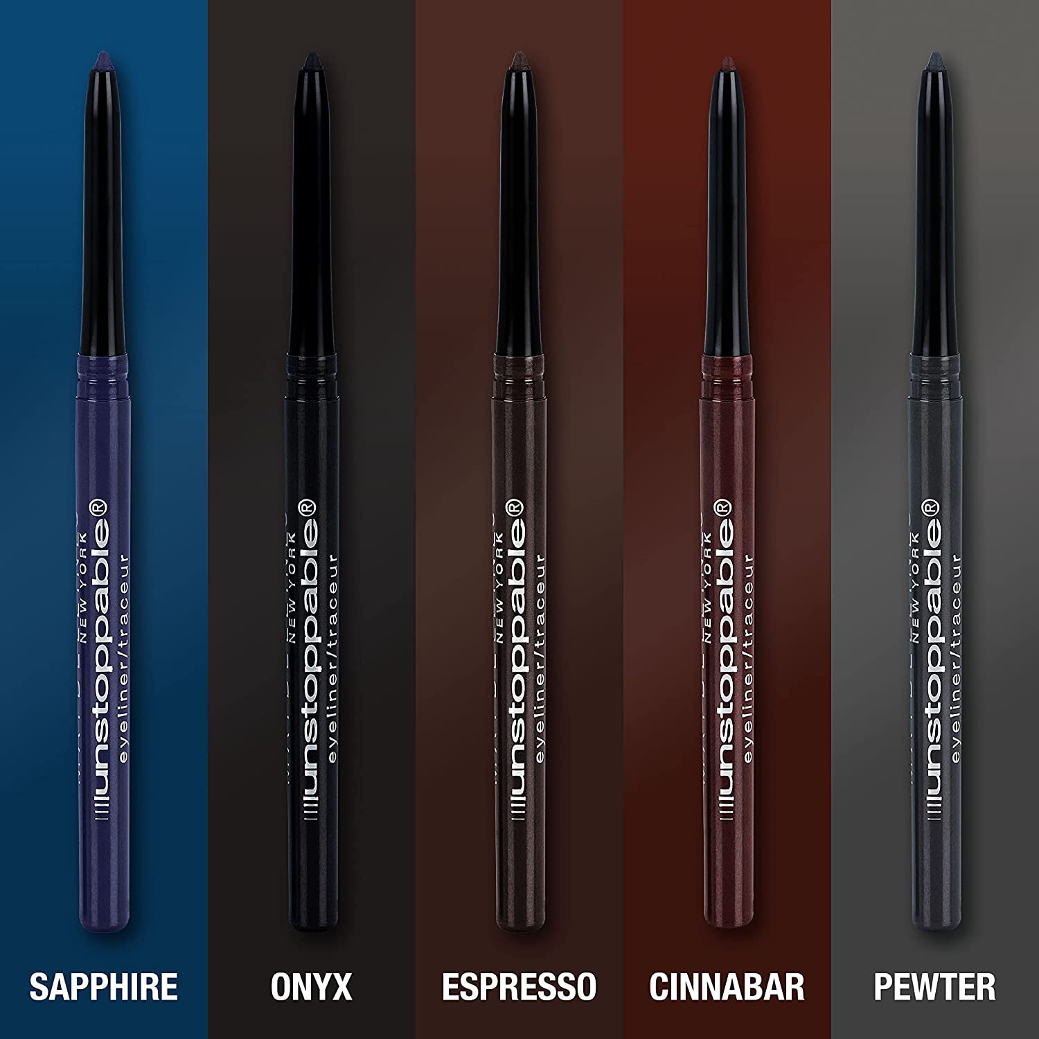 Maybelline Unstoppable Waterproof Mechanical Black Eyeliner Pencil, Easy to Apply, Smooth Glide, up to 24 Hour Wear, Onyx