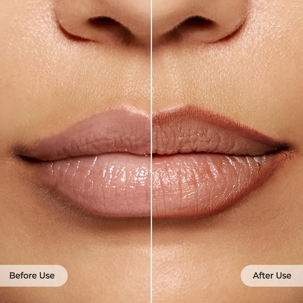 Lip Liner - Smooth & Blendable Soft Matte Lip Contour Pencil for Shaping & Overlining Lips | Waterproof Formula, Oil-Cleanse Off, Long-Lasting Wear | #03 Hazelnut Latte (Warm Soft Brown)