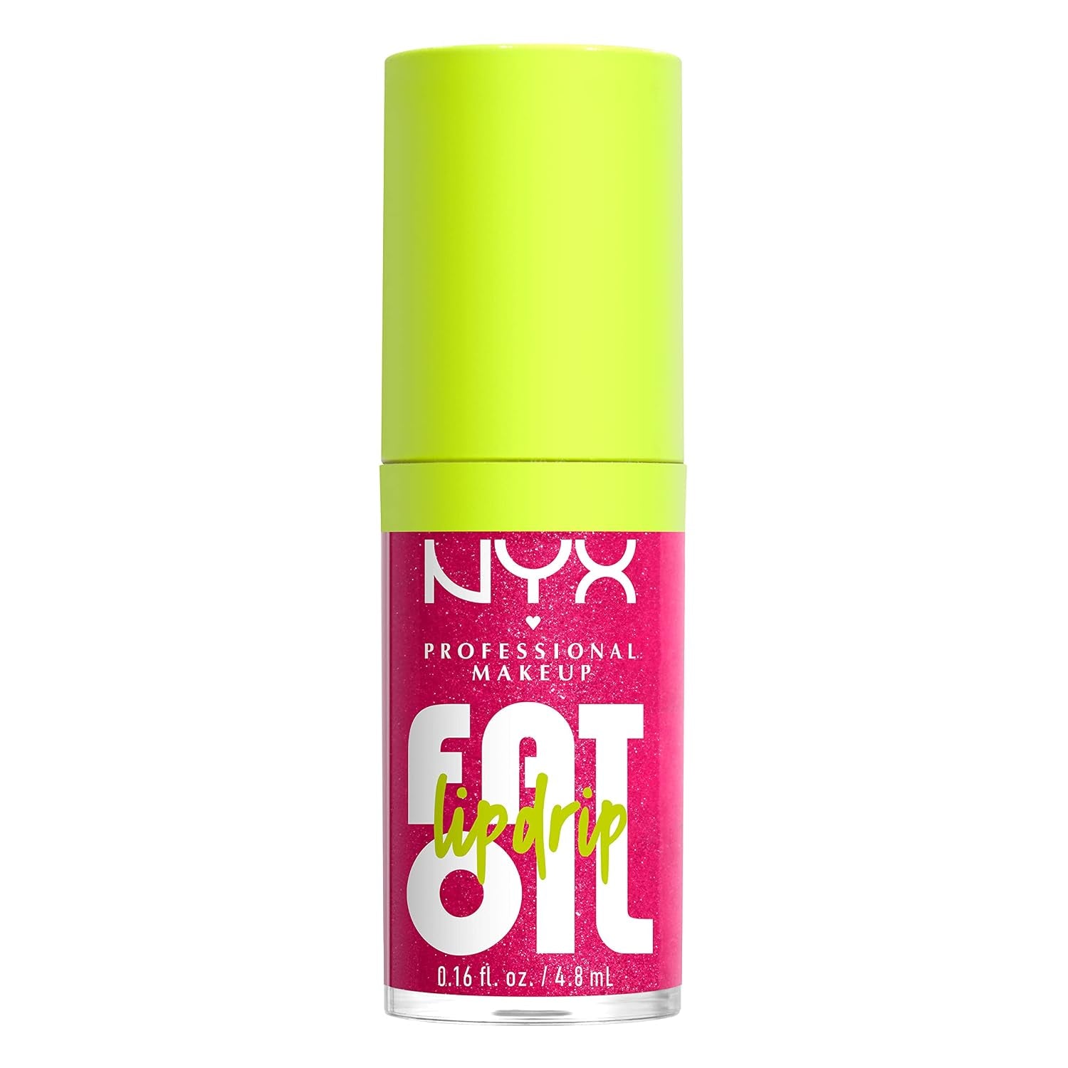 NYX PROFESSIONAL MAKEUP Fat Oil Lip Drip, Moisturizing Lip Oil Gloss, Vegan Tinted Formula, up to 12 HR Hydration - Supermodel (Shimmering Magenta) | with Squalane, High Shine Tinted Gloss, 12Hr Hydrating Lip Treatment, Non-Sticky, Vegan Formula