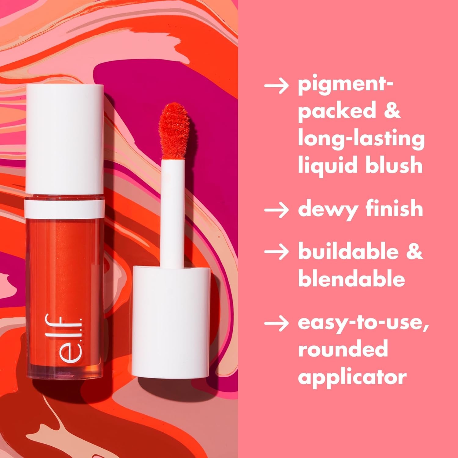Camo Liquid Blush, Dusty Rosé | Long-Lasting Liquid Blush for High-Pigment Color, Creates a Soft, Dewy Finish, Vegan & Cruelty-Free
