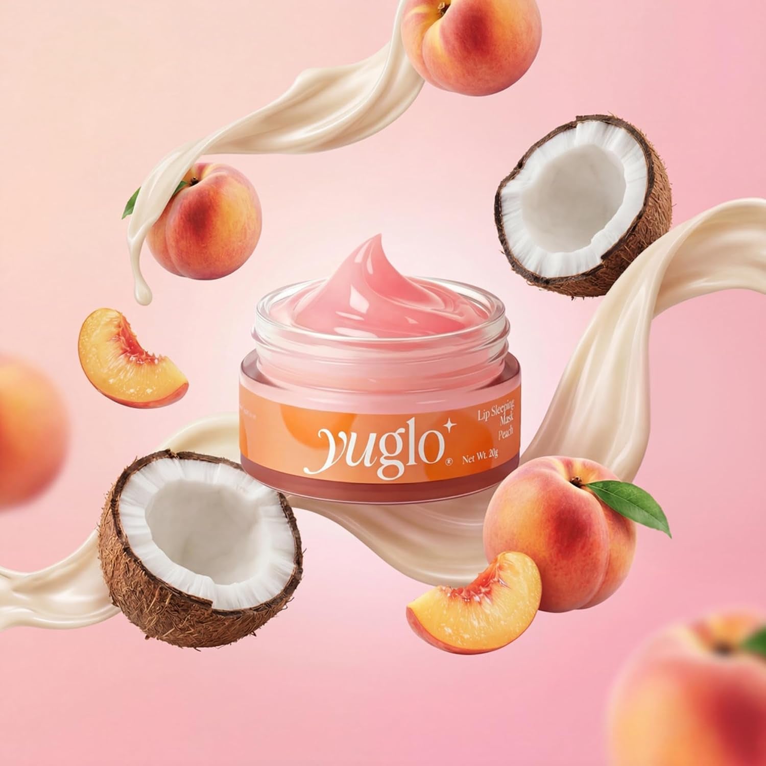 Lip Sleeping Mask | Peach Flavor | Hydrating & Soothing Lip Treatment for Dry, Chapped Lips | Plumps & Moisturizes | Overnight Lip Repair
