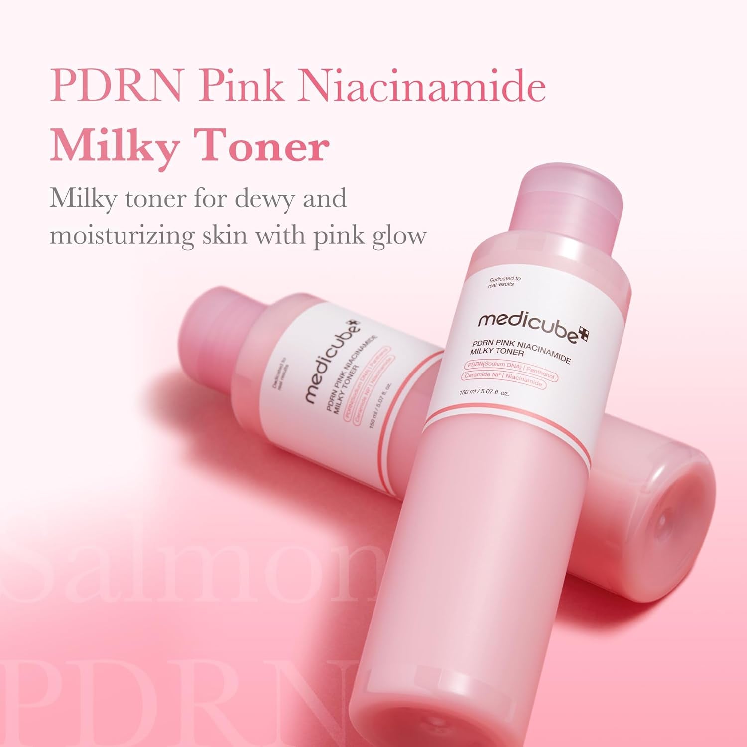 PDRN Toner Salmon DNA Milky Toner | Hydrating Milky Toner for Dry, Dehydrated Skin - Ceramide & Peptides for Moisture Barrier Care, Korean Skincare, 5.07 Fl. Oz