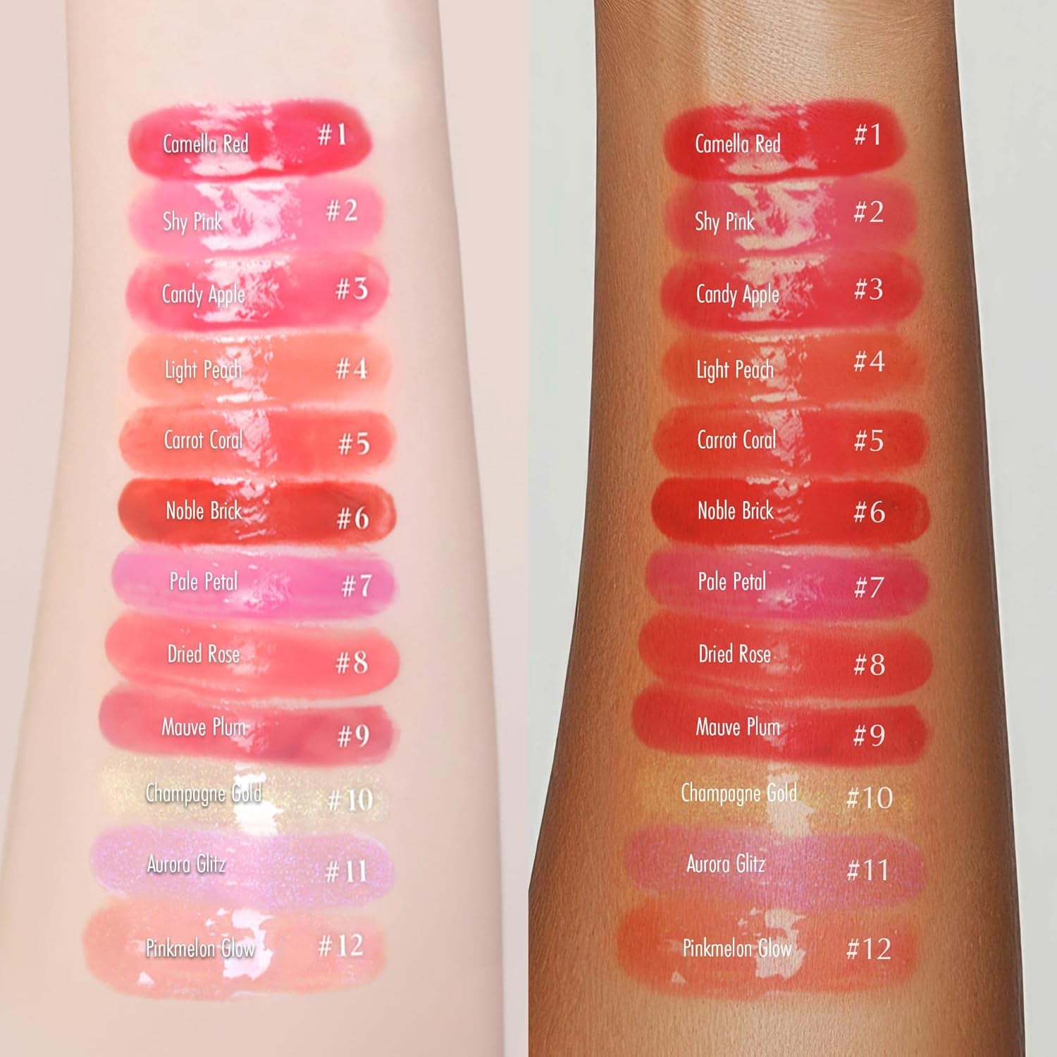 Veganize Collagen Lip Glass Balm - Hydrating Lip W/Hyaluronic Acid - Vegan Korean Lip Balm Moisturizing Lip Care – Lip Gloss Repair for Dry Cracked Lips 0.06 Oz (#8 Dried Rose)