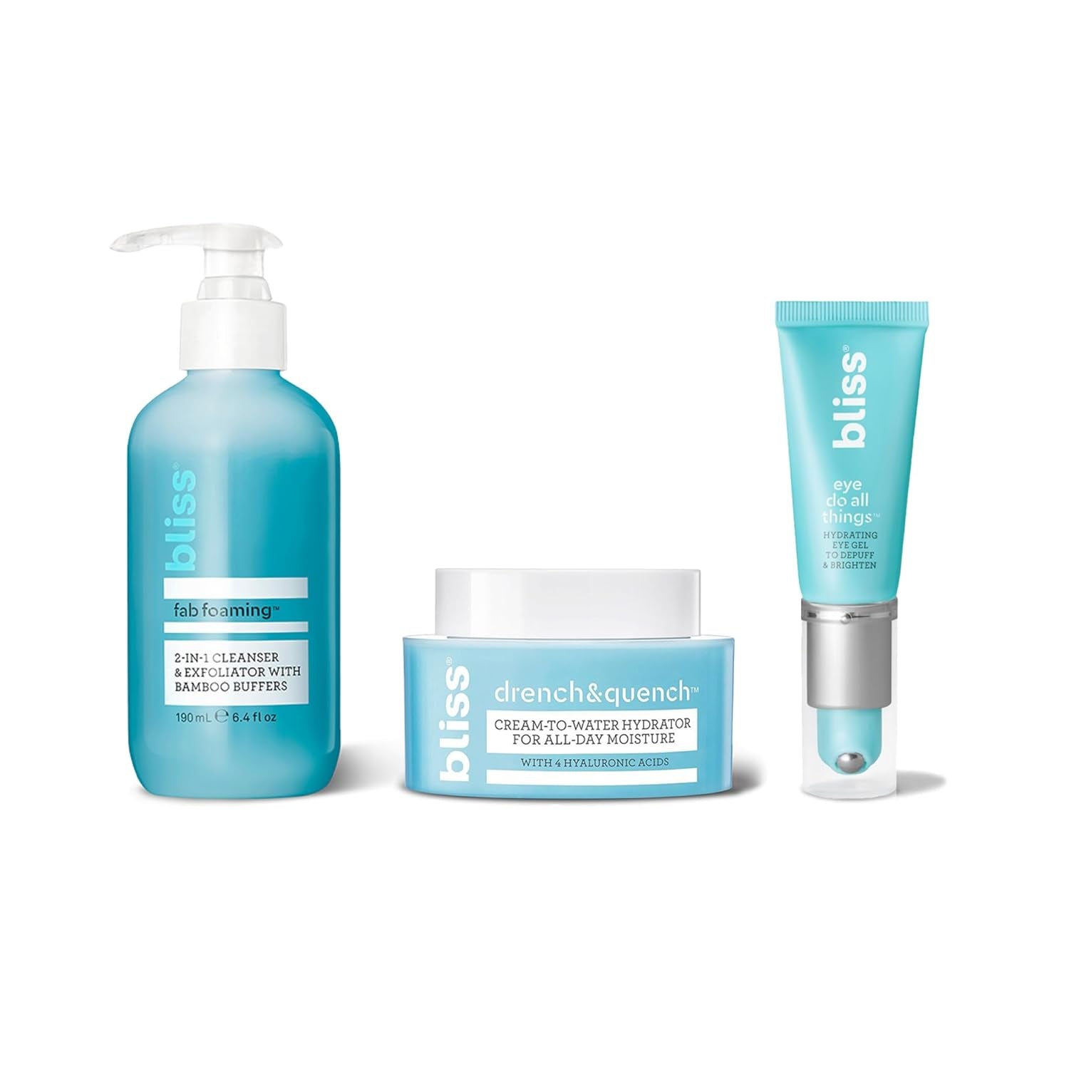 Skincare Essentials Eye Gel, Moisturizer & Cleanser Kit - Skin-Loving