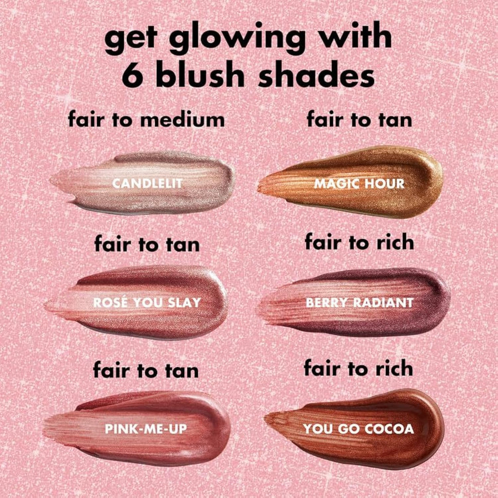 Halo Glow Blush Beauty Wand, Rosé You Slay | Liquid Blush Wand for Radiant, Flushed Cheeks, Infused with Squalane, Vegan & Cruelty-Free