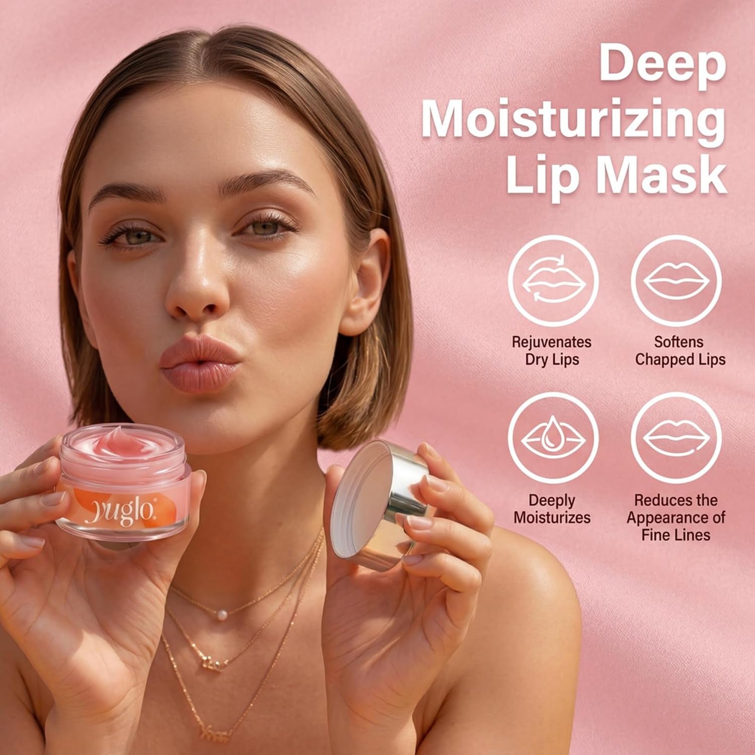 Lip Sleeping Mask | Peach Flavor | Hydrating & Soothing Lip Treatment for Dry, Chapped Lips | Plumps & Moisturizes | Overnight Lip Repair