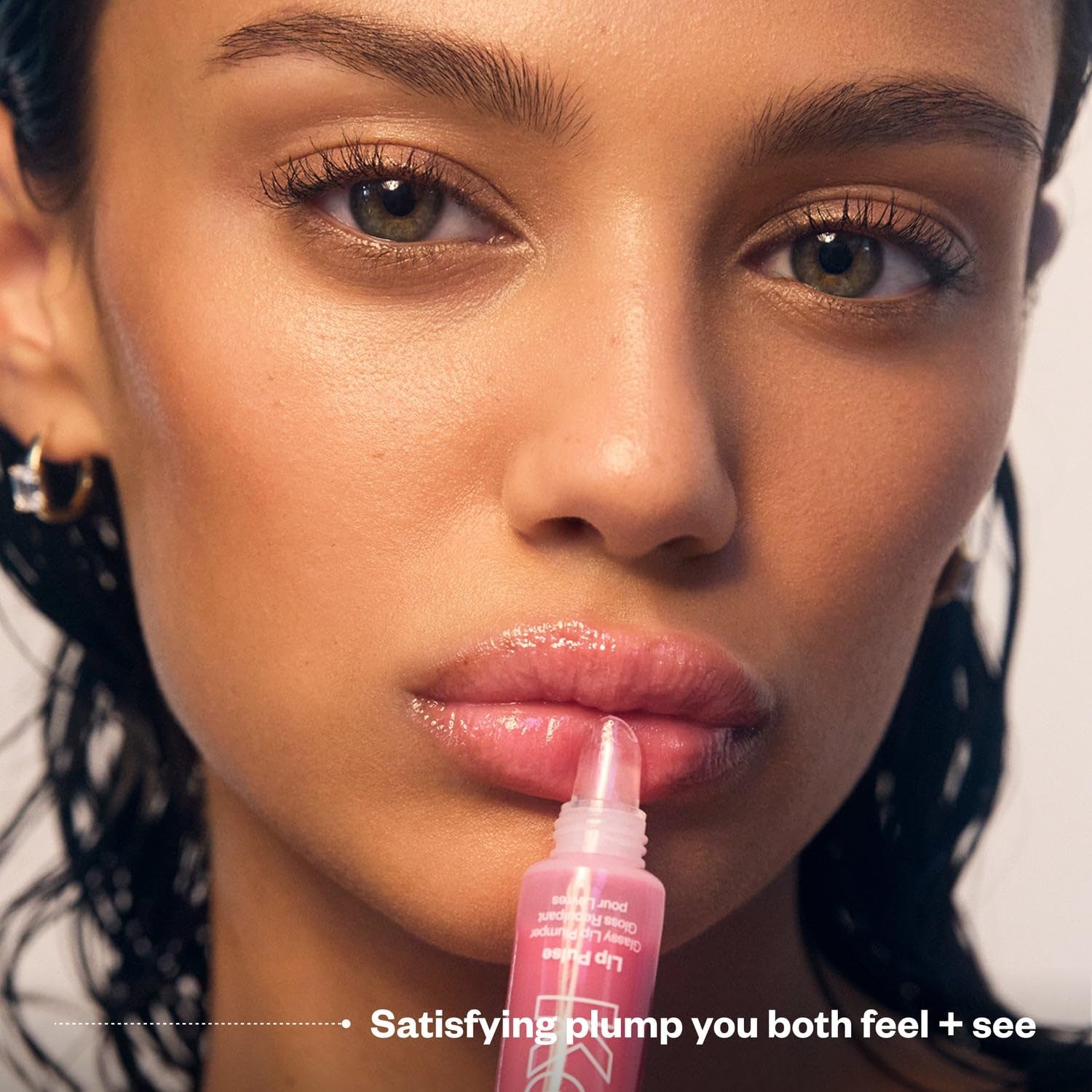 Lip Pulse Lip Plumper Gloss – Non-Sticky Hydrating Lip Gloss with Warming-Cooling Tingle, Mirror Shine Finish, Visibly Fuller Lips, Aftershock