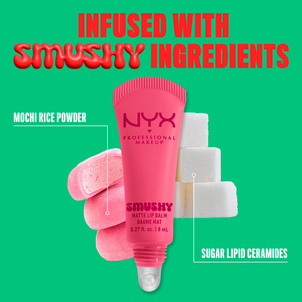 Smushy Matte Lip Balm, Swipe Sesh, Light Dusty Rose, 0.27 Fl Oz