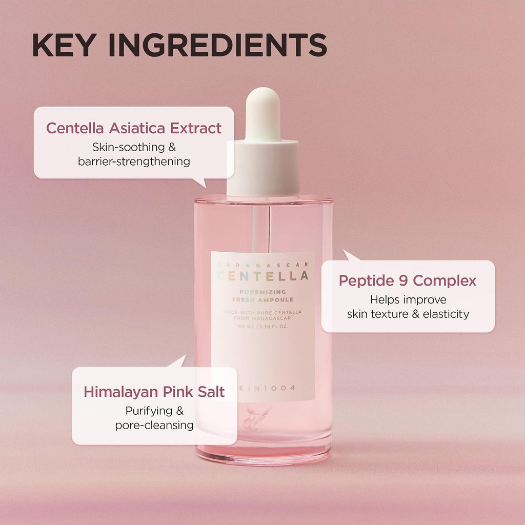 Madagascar Centella Poremizing Fresh Ampoule 3.38 Fl. Oz(100Ml) | Soothing Hydration | Oily Combination Skin