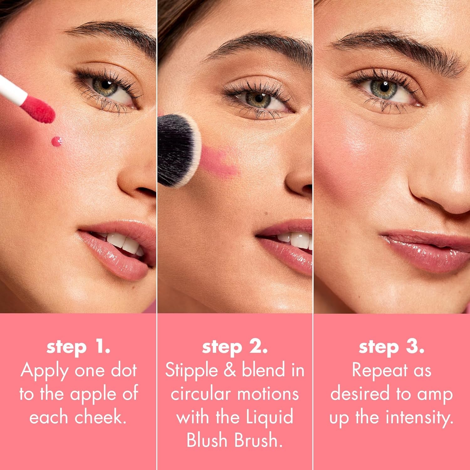 Camo Liquid Blush, Dusty Rosé | Long-Lasting Liquid Blush for High-Pigment Color, Creates a Soft, Dewy Finish, Vegan & Cruelty-Free