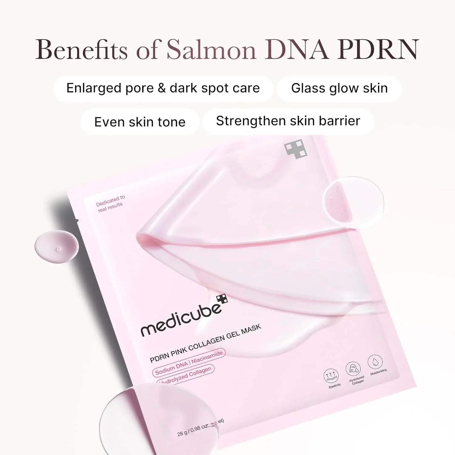 Medicube Salmon DNA PDRN Pink Collagen Gel Mask (4 Pack)