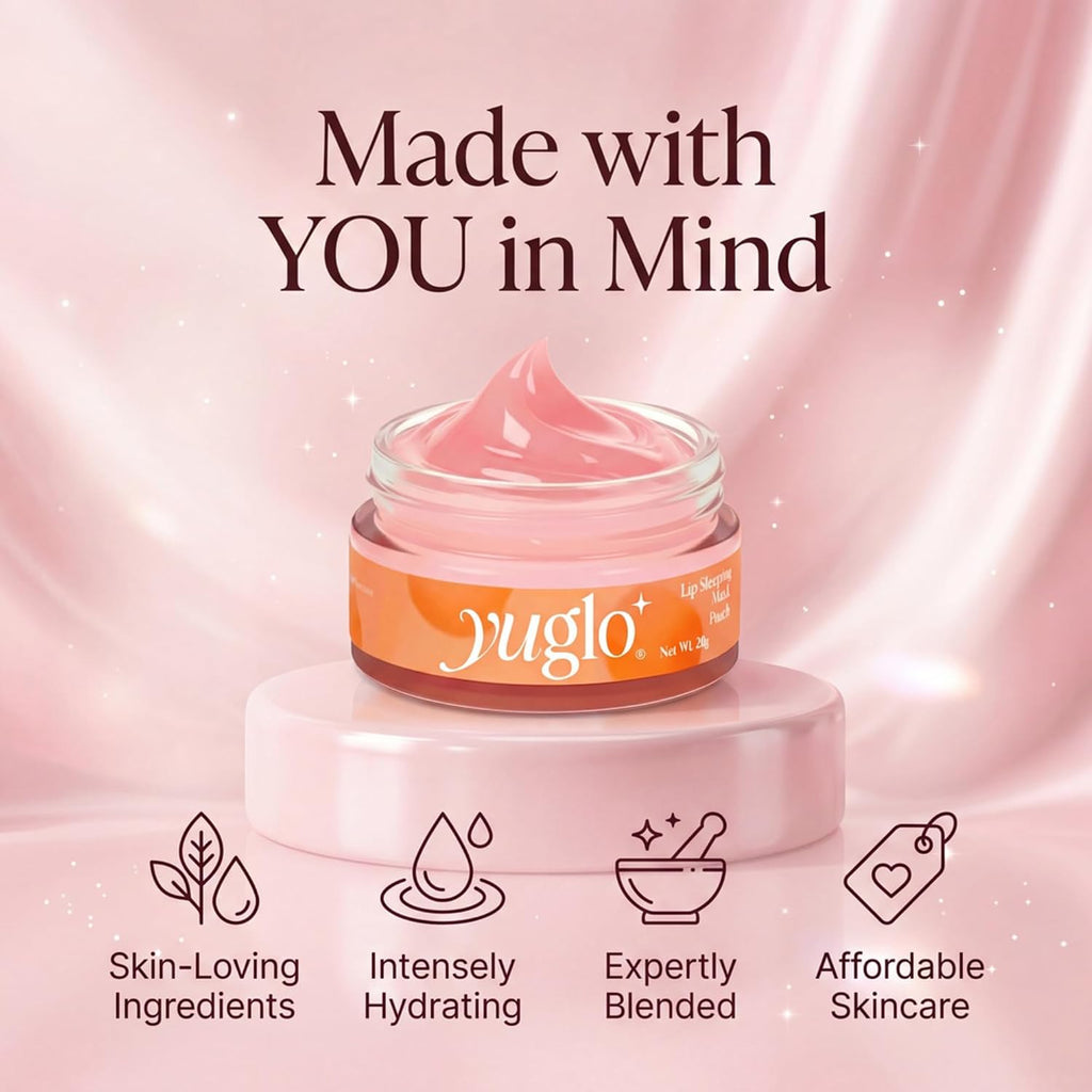 Lip Sleeping Mask | Peach Flavor | Hydrating & Soothing Lip Treatment for Dry, Chapped Lips | Plumps & Moisturizes | Overnight Lip Repair