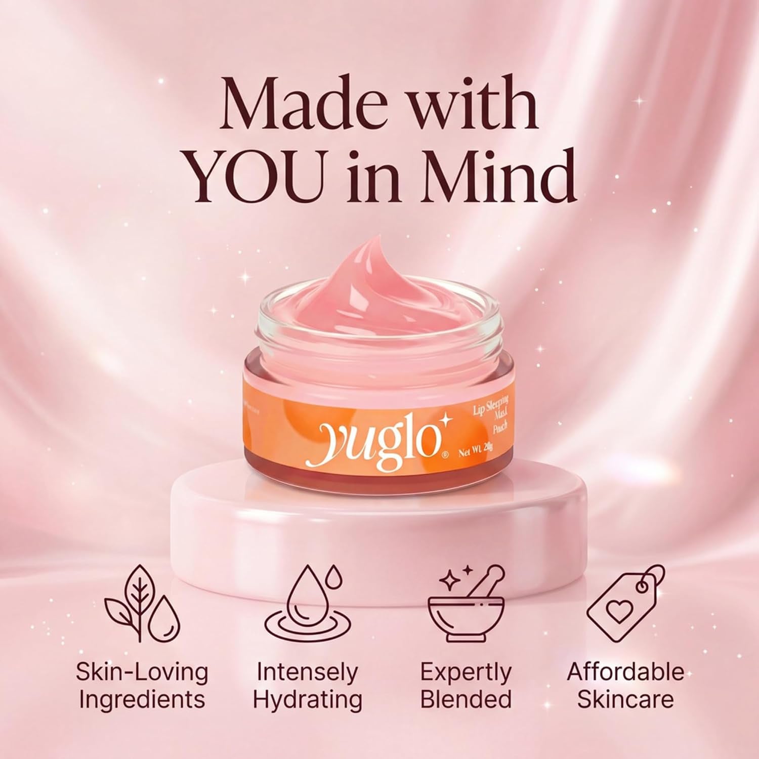 Lip Sleeping Mask | Peach Flavor | Hydrating & Soothing Lip Treatment for Dry, Chapped Lips | Plumps & Moisturizes | Overnight Lip Repair