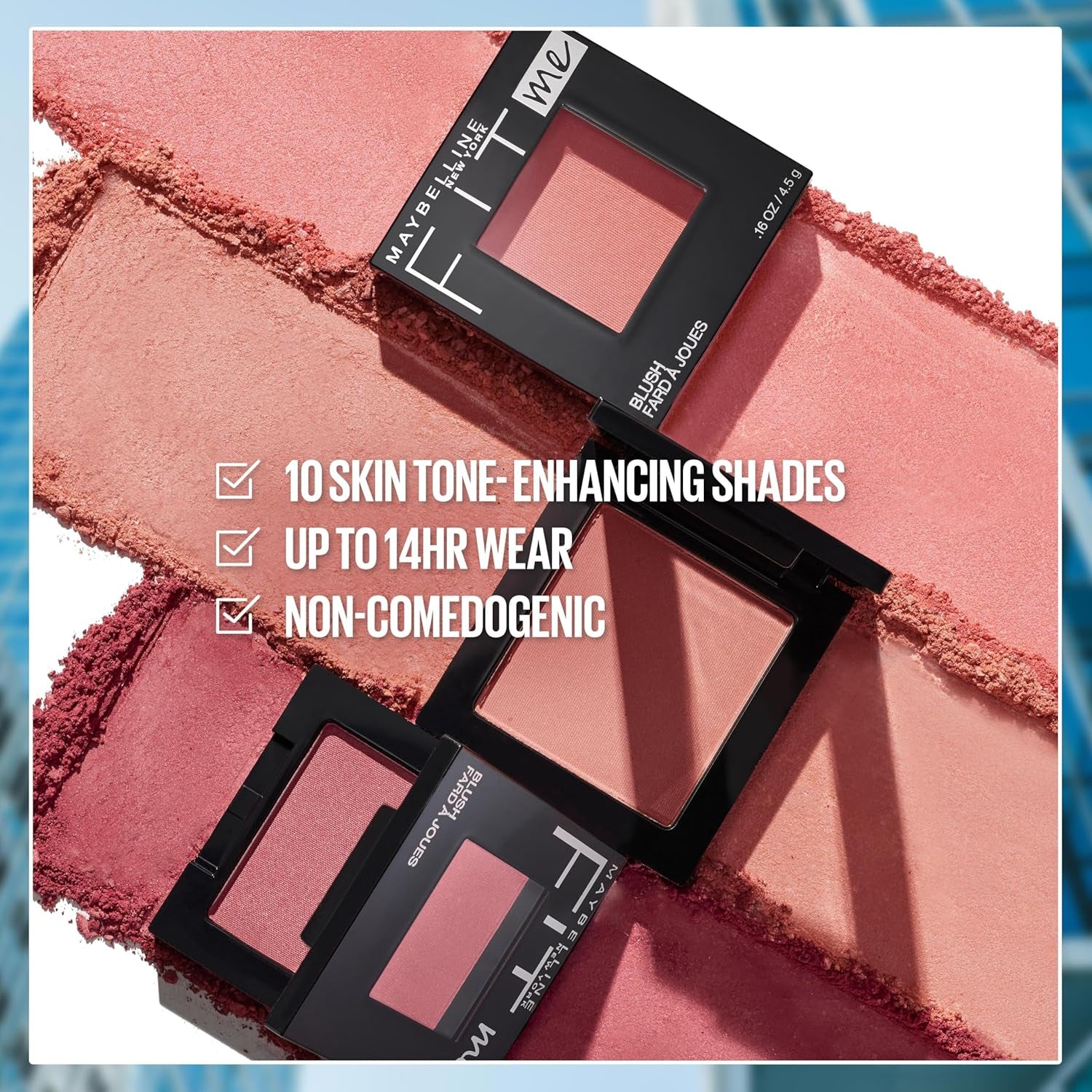Maybelline Fit Me Blush, Lightweight, Smooth, Blendable, Long-Lasting All-Day Face Enhancing Makeup Color, Pink, 1 Count