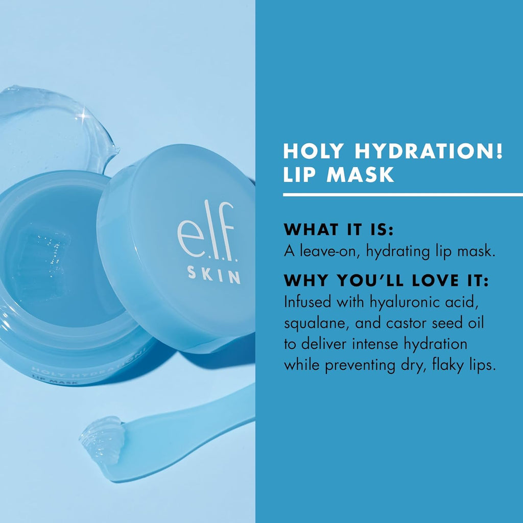 SKIN Holy Hydration! Lip Mask, Hydrating Lip Mask for a Softer & Smoother Pout, Infused with Hyaluronic Acid, Non-Sticky, Vegan & Cruelty-Free