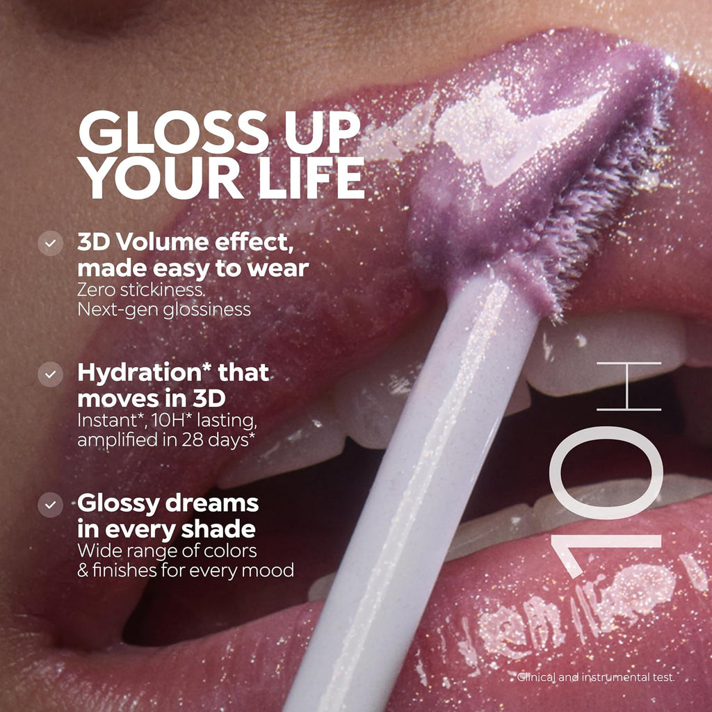 KIKO Milano 3D Hydra Lip Gloss – High Shine, Hydrating, Plumping, Non-Sticky, Moisturizing Lip Makeup