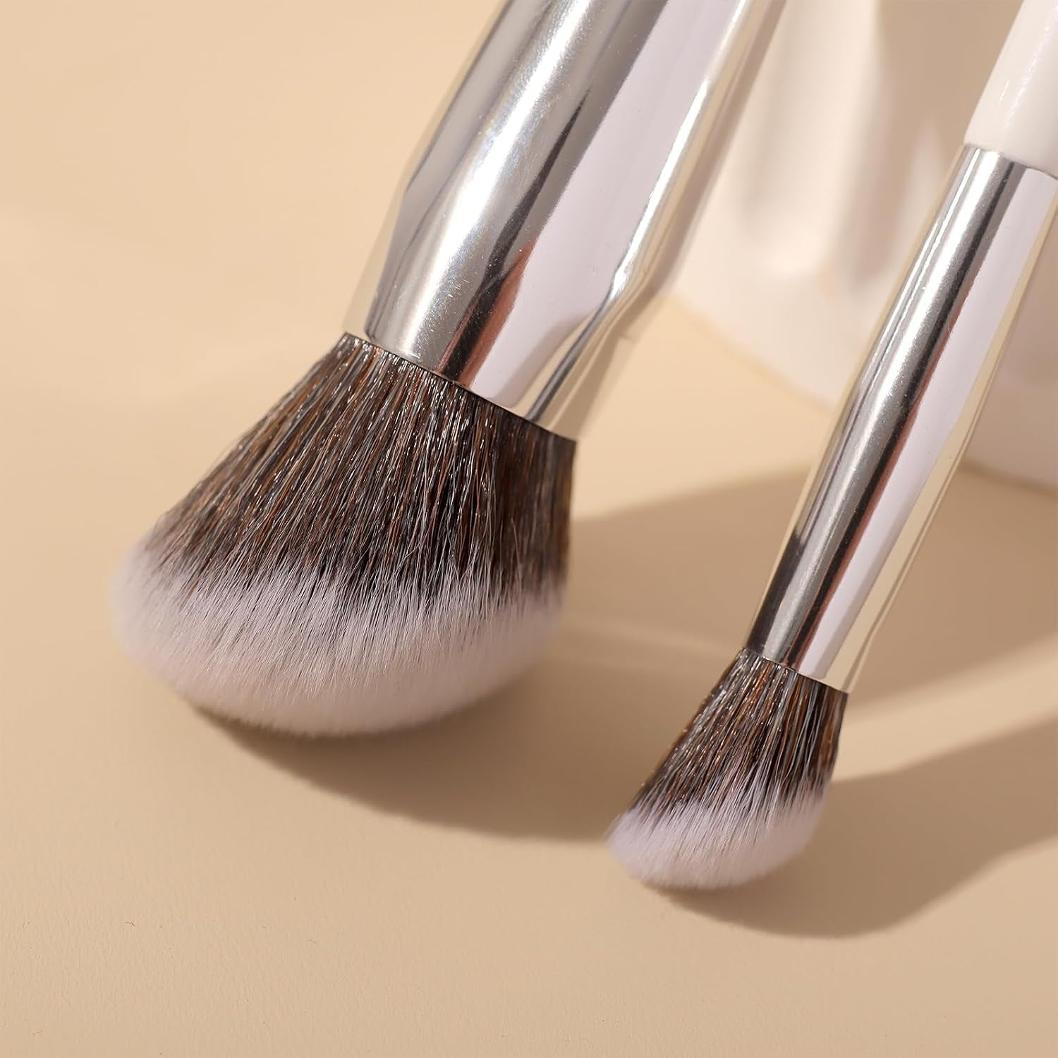 Foundation Concealer Makeup Brushes for Liquid Cream Stick,Soft Big Angled Face Brushes Bronzer Contour Nose Eyeshadow Blending Set (189201)