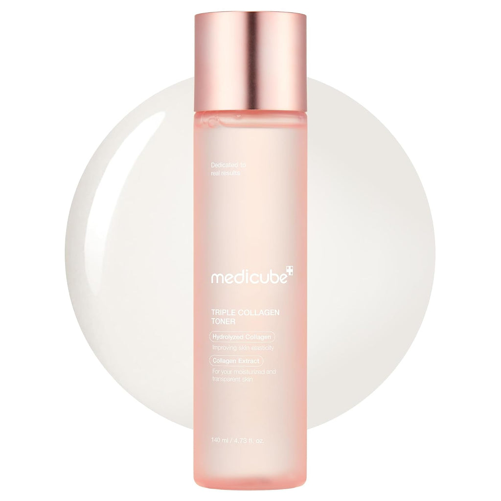 Triple Collagen Toner - Hydrolyzed, Atelo, & Soluble Collagen for Deep Hydration & Plump Skin - Fast-Absorbing Formula for All-Day Suppleness, Korean Skincare (4.73 Fl.Oz.)