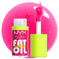 NYX PROFESSIONAL MAKEUP Fat Oil Lip Drip, Moisturizing Lip Oil Gloss, Vegan Tinted Formula, up to 12 HR Hydration - Supermodel (Shimmering Magenta) | with Squalane, High Shine Tinted Gloss, 12Hr Hydrating Lip Treatment, Non-Sticky, Vegan Formula