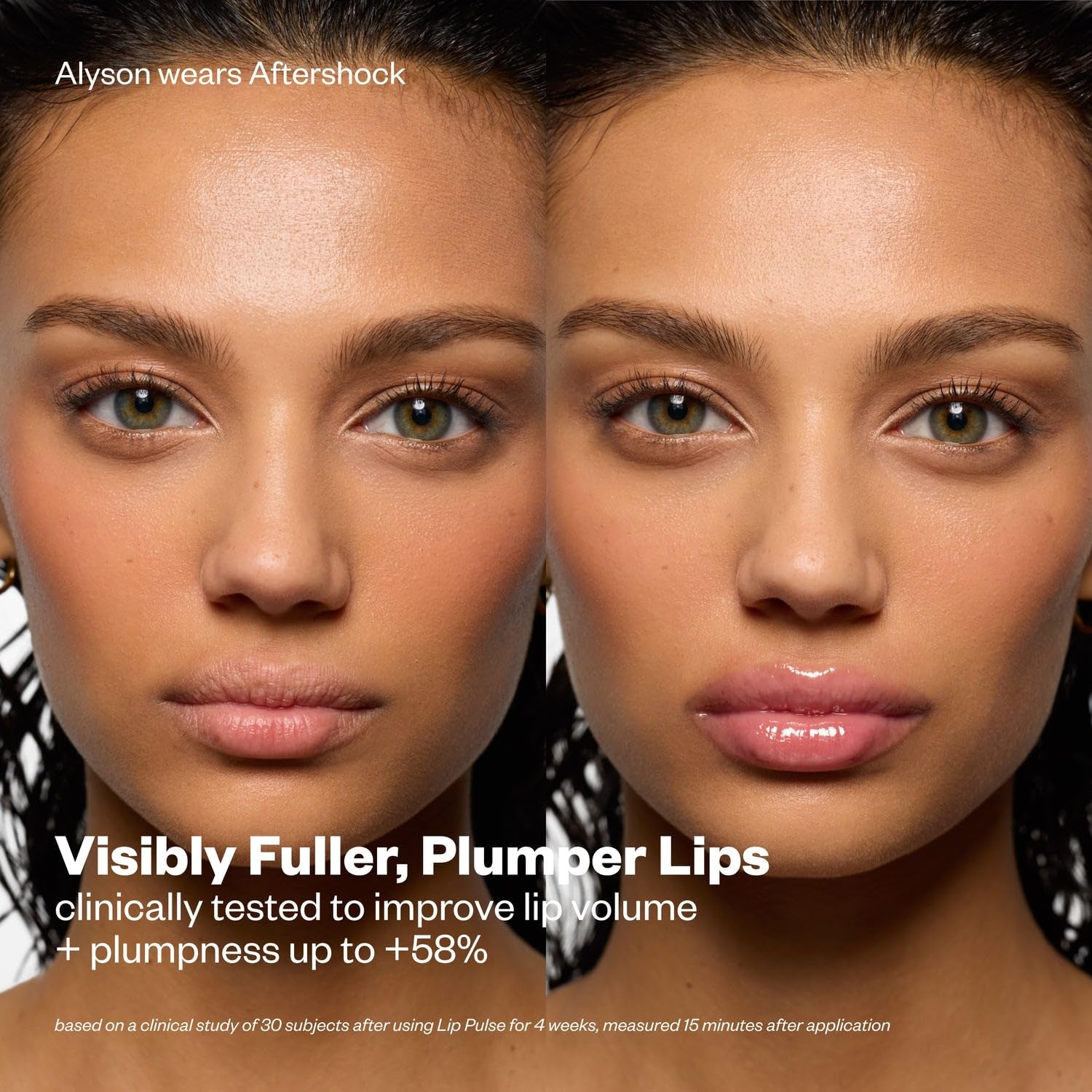 Lip Pulse Lip Plumper Gloss – Non-Sticky Hydrating Lip Gloss with Warming-Cooling Tingle, Mirror Shine Finish, Visibly Fuller Lips, Aftershock