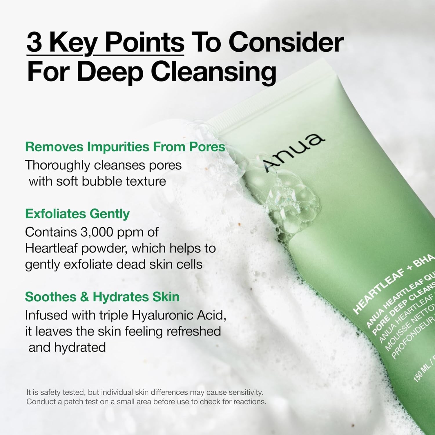 Heartleaf Quercetinol Pore Deep Cleansing Foam, 5.07 Fl.Oz | Face Wash for Pore Refining Cleanser, Hydrating Daily Cleanser for Double Cleansing, Gentle Foaming with BHA, Korean Skincare
