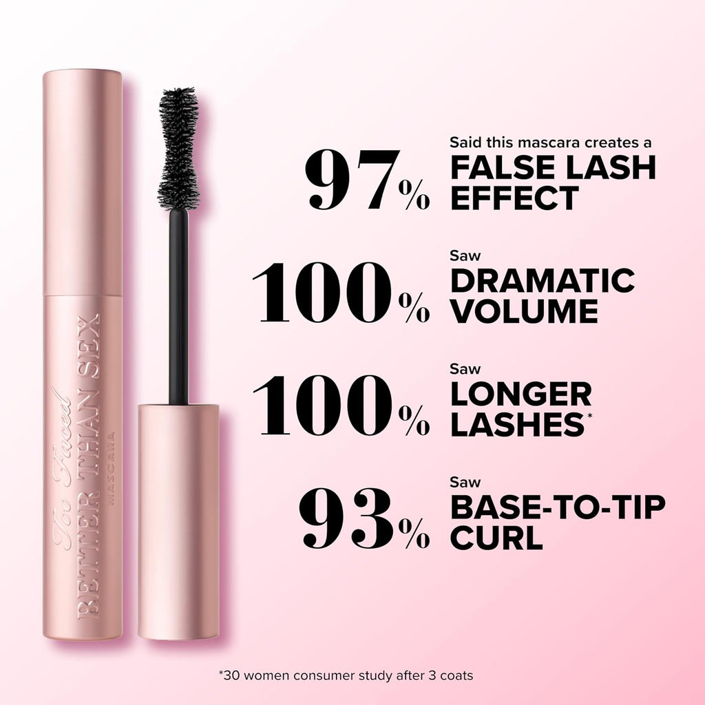 Too Faced Better than Sex Volumizing Mascara | Dramatic Volume + Length | Cruelty Free